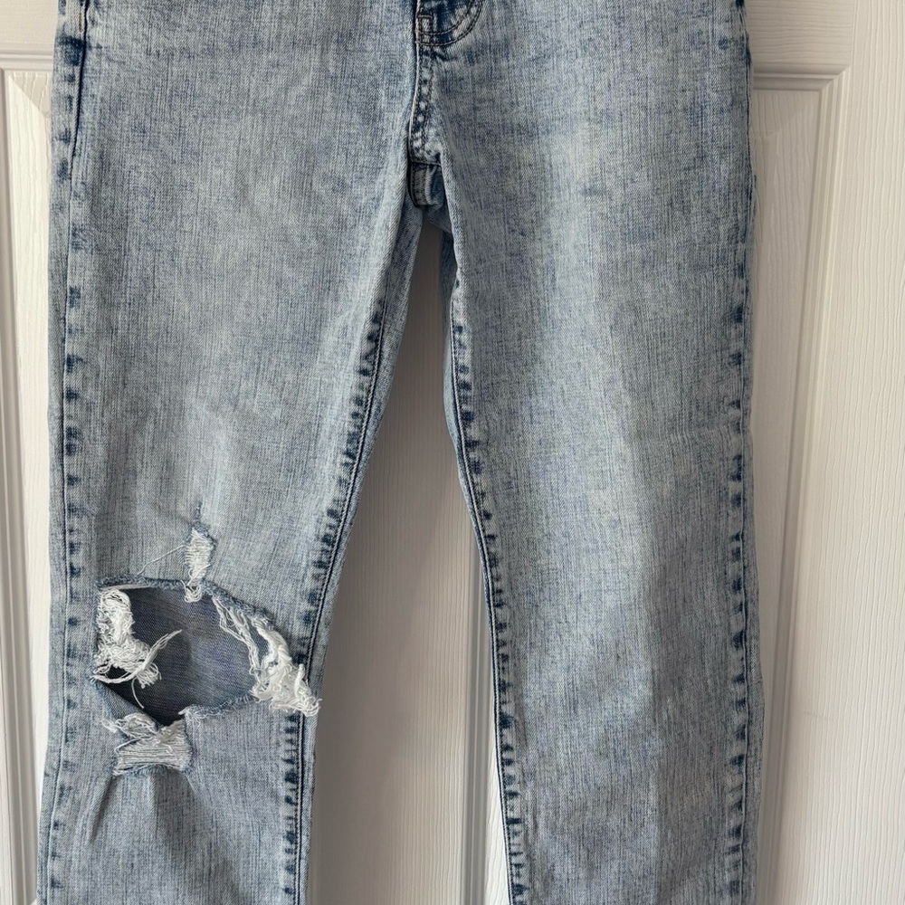KanCan Blue Boyfriend Relaxed Fit Jeans Distressed Casual size 25